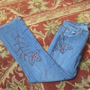 Cavaricci Vintage Embellished Blue Jeans